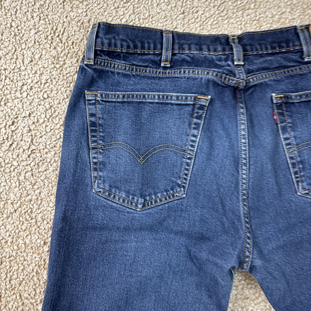 Levi's 505 Jeans Mens 38x30 Blue Regular Straight Medium Wash Mid Rise Denim - Picture 15 of 16